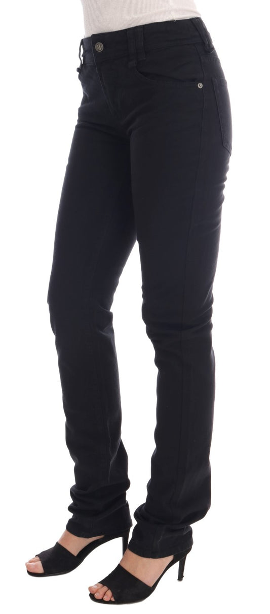 Jeans John Galliano in denim elasticizzato di cotone nero con vestibilità regolare