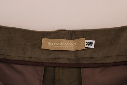 Ermanno Scervino Bermuda in velluto marrone