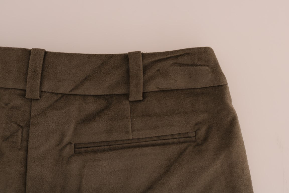 Ermanno Scervino Bermuda in velluto marrone