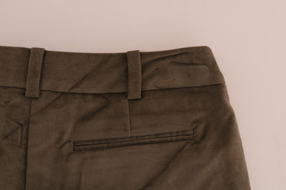 Ermanno Scervino Bermuda in velluto marrone