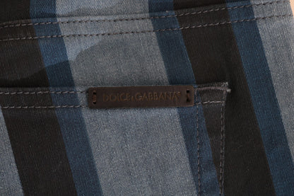 Jeans in cotone a righe blu GIRLY di Dolce &amp; Gabbana