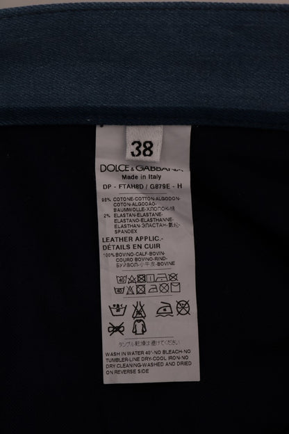Jeans in cotone a righe blu GIRLY di Dolce &amp; Gabbana