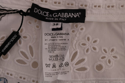 Pantaloni Capri con ritagli in maiolica multicolor Dolce &amp; Gabbana