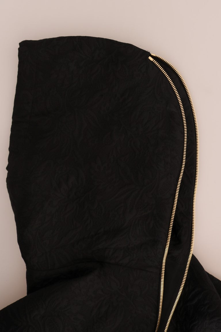 Dolce &amp; Gabbana Maglione con cappuccio in cristallo nero Fairy Tale