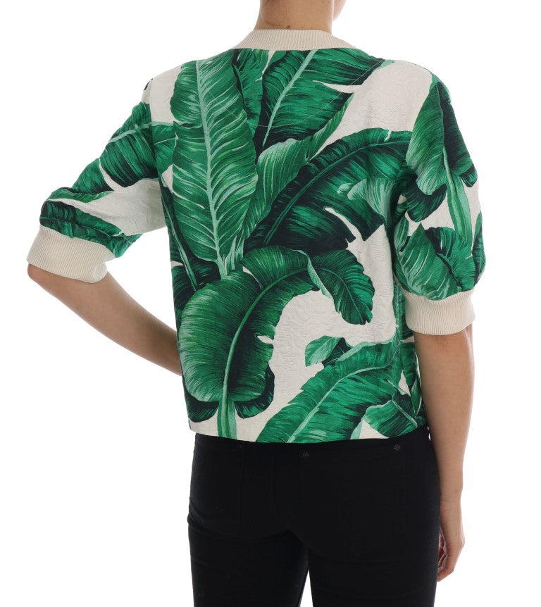 Dolce &amp; Gabbana Maglione girocollo con paillettes ananas e banana