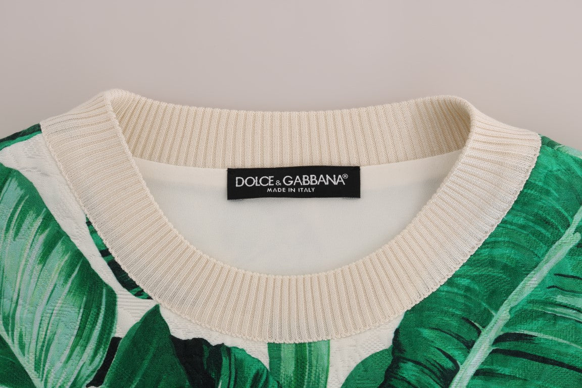 Dolce &amp; Gabbana Maglione girocollo con paillettes ananas e banana
