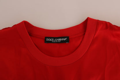 Vaso in seta rossa e arancione Dolce &amp; Gabbana con tappo in cristallo