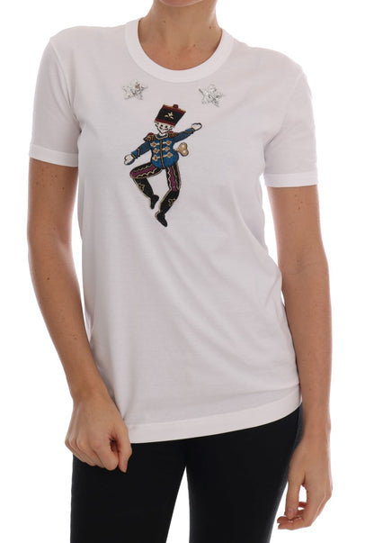 T-shirt in cotone bianco con scritta "Fairy Tale" di Dolce &amp; Gabbana