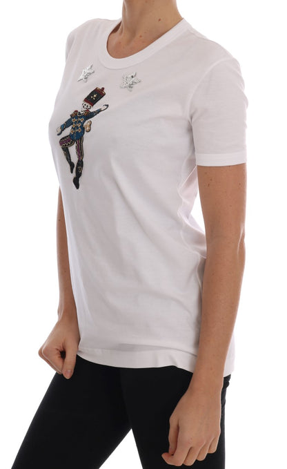 T-shirt in cotone bianco con scritta "Fairy Tale" di Dolce &amp; Gabbana