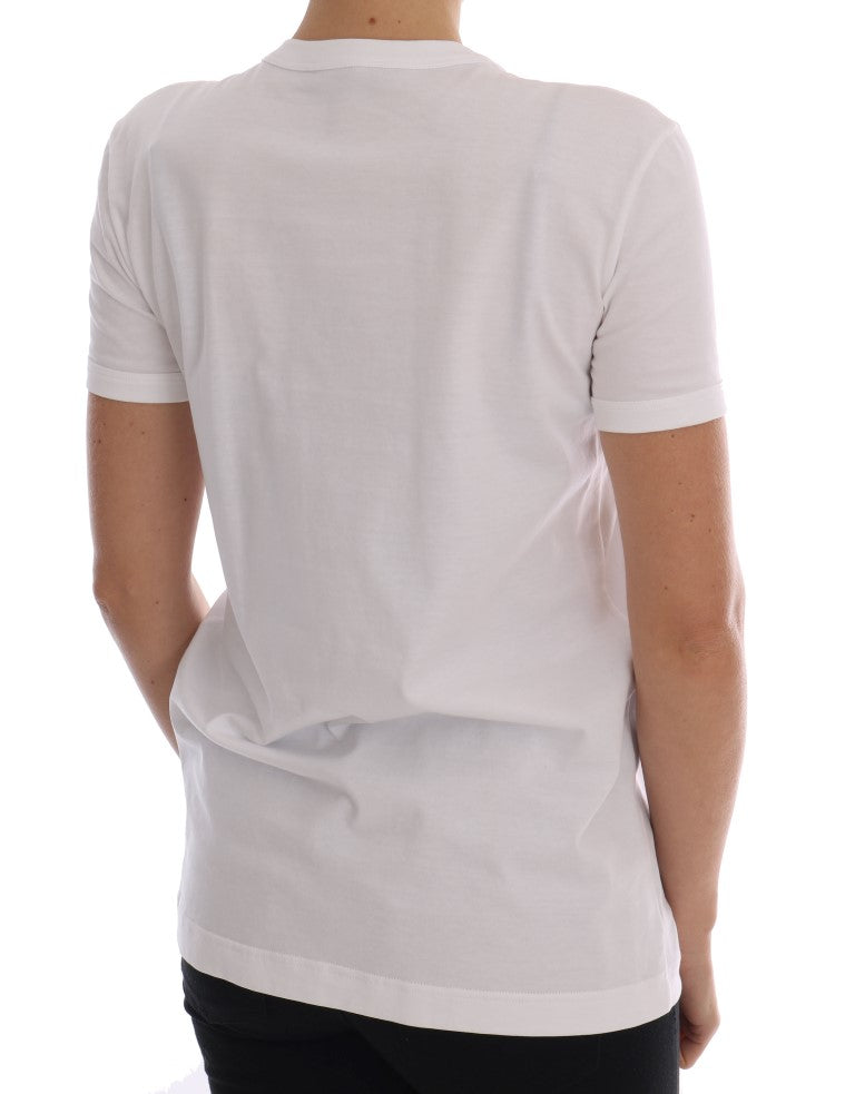 T-shirt in cotone bianco con scritta "Fairy Tale" di Dolce &amp; Gabbana