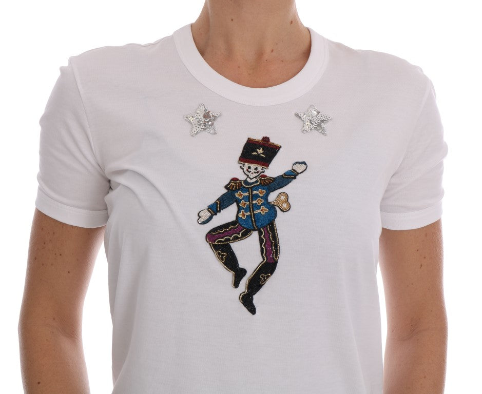 T-shirt in cotone bianco con scritta "Fairy Tale" di Dolce &amp; Gabbana