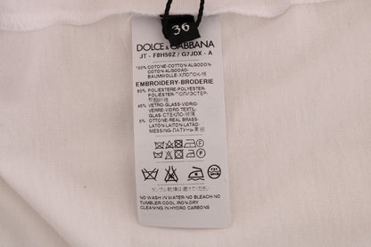 T-shirt in cotone bianco con scritta "Fairy Tale" di Dolce &amp; Gabbana