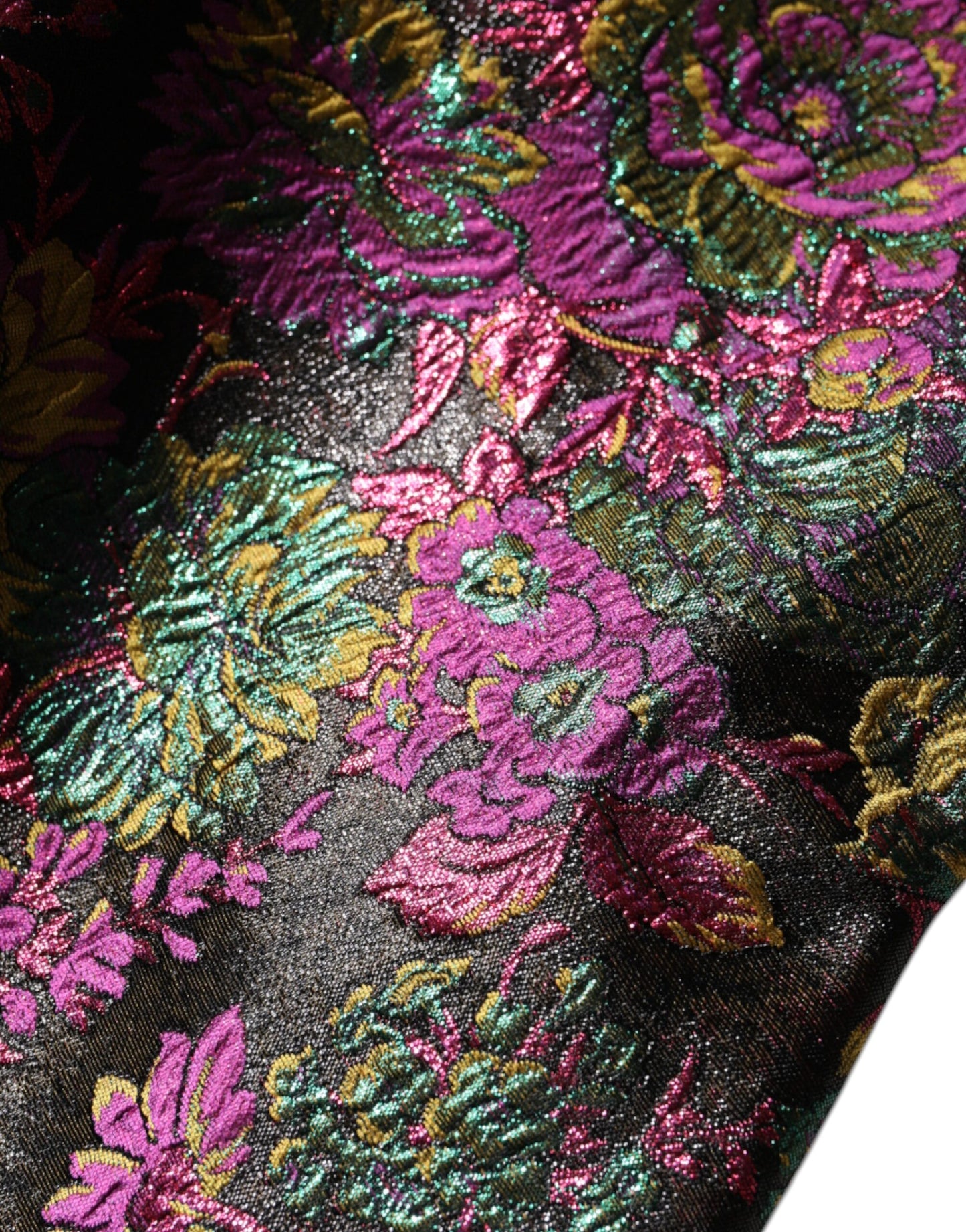Giacca corta in jacquard floreale multicolore Dolce &amp; Gabbana