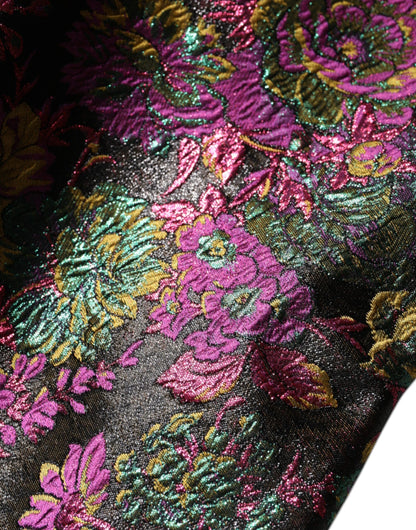Giacca corta in jacquard floreale multicolore Dolce &amp; Gabbana