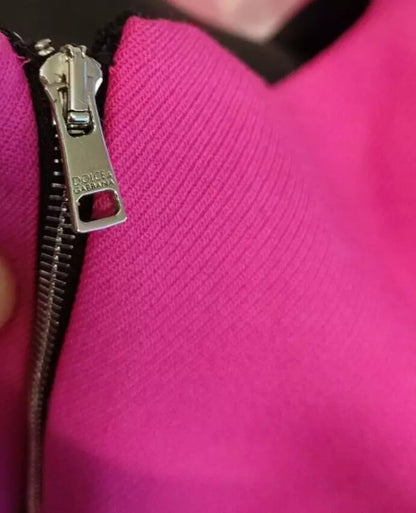 Dolce &amp; Gabbana Mini abito aderente senza maniche rosa a trapezio