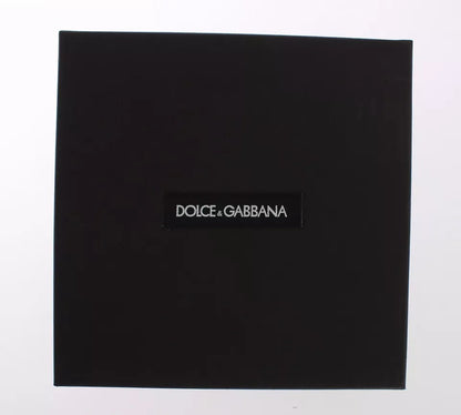 Portachiavi con chiusura in pelle di rafia rossa e gialla Dolce &amp; Gabbana