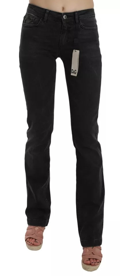 Jeans slim fit in cotone nero Dolce &amp; Gabbana Pantaloni D&amp;G