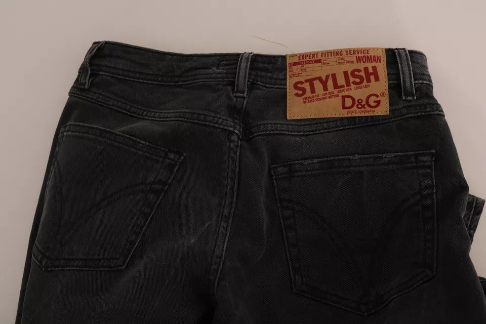 Jeans slim fit in cotone nero Dolce &amp; Gabbana Pantaloni D&amp;G