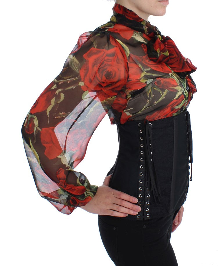 Cintura elasticizzata nera Dolce &amp; Gabbana con cinturino in vita