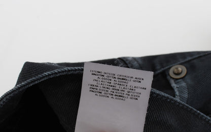 Jeans larghi e rilassati in cotone elasticizzato blu Cavalli