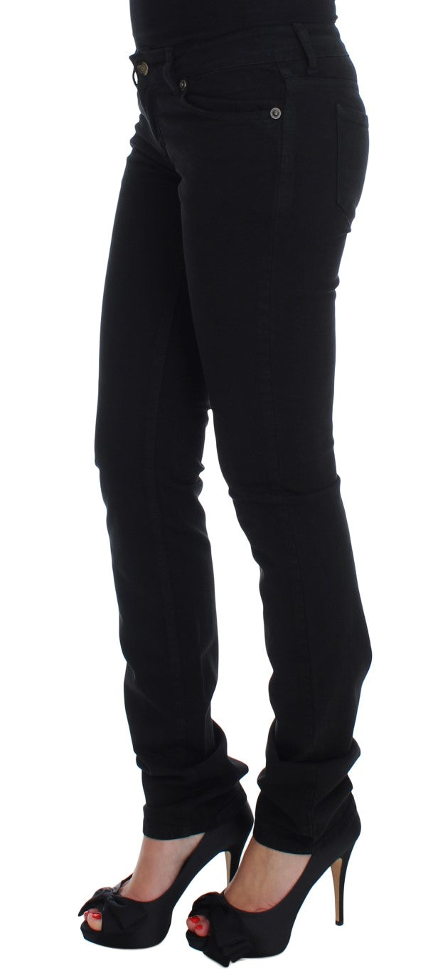 Jeans Cavalli neri in cotone elasticizzato slim fit
