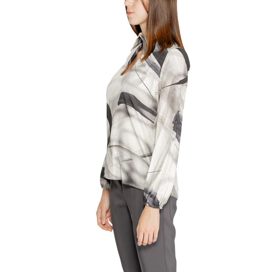 Blusa in Viscosa Grigia Rinascimento
