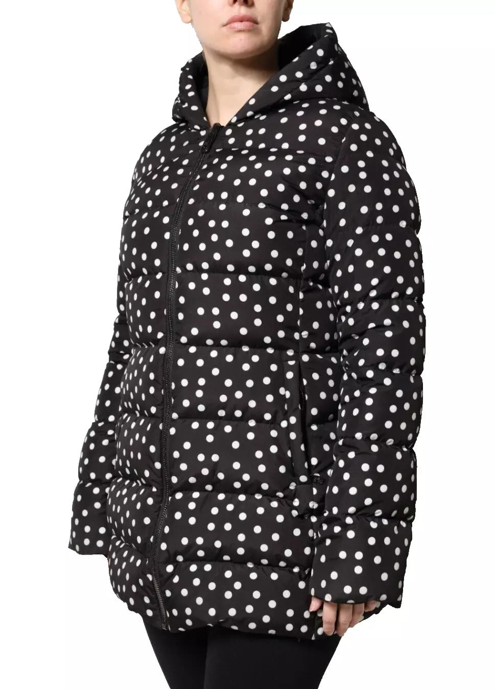 Giacca reversibile con cappuccio in poliestere nero Dolce &amp; Gabbana