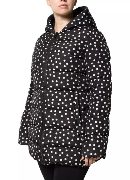 Giacca reversibile con cappuccio in poliestere nero Dolce &amp; Gabbana