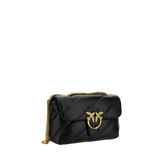 Borsa a tracolla PINKO Bos Taurus in pelle di vitello nera