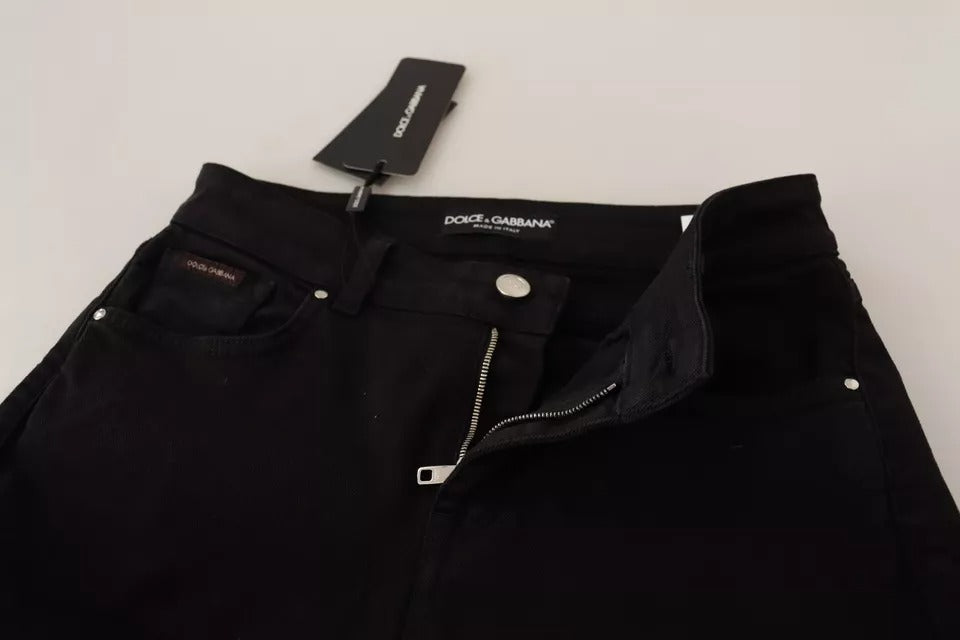 Jeans skinny in cotone elasticizzato nero Dolce &amp; Gabbana