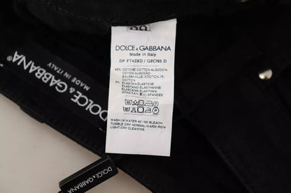 Jeans skinny in cotone elasticizzato nero Dolce &amp; Gabbana