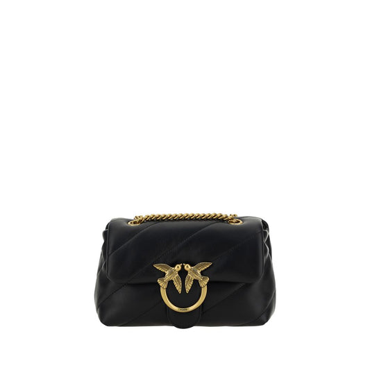 Borsa a tracolla PINKO Bos Taurus in pelle di vitello nera