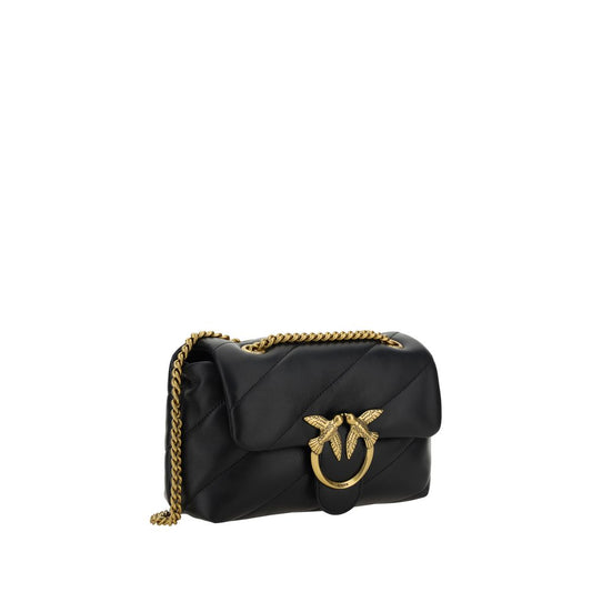 Borsa a tracolla PINKO Bos Taurus in pelle di vitello nera