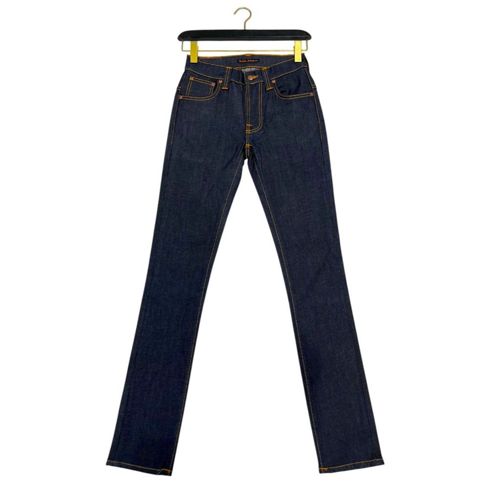 Jeans da donna in cotone blu Nudie Jeans