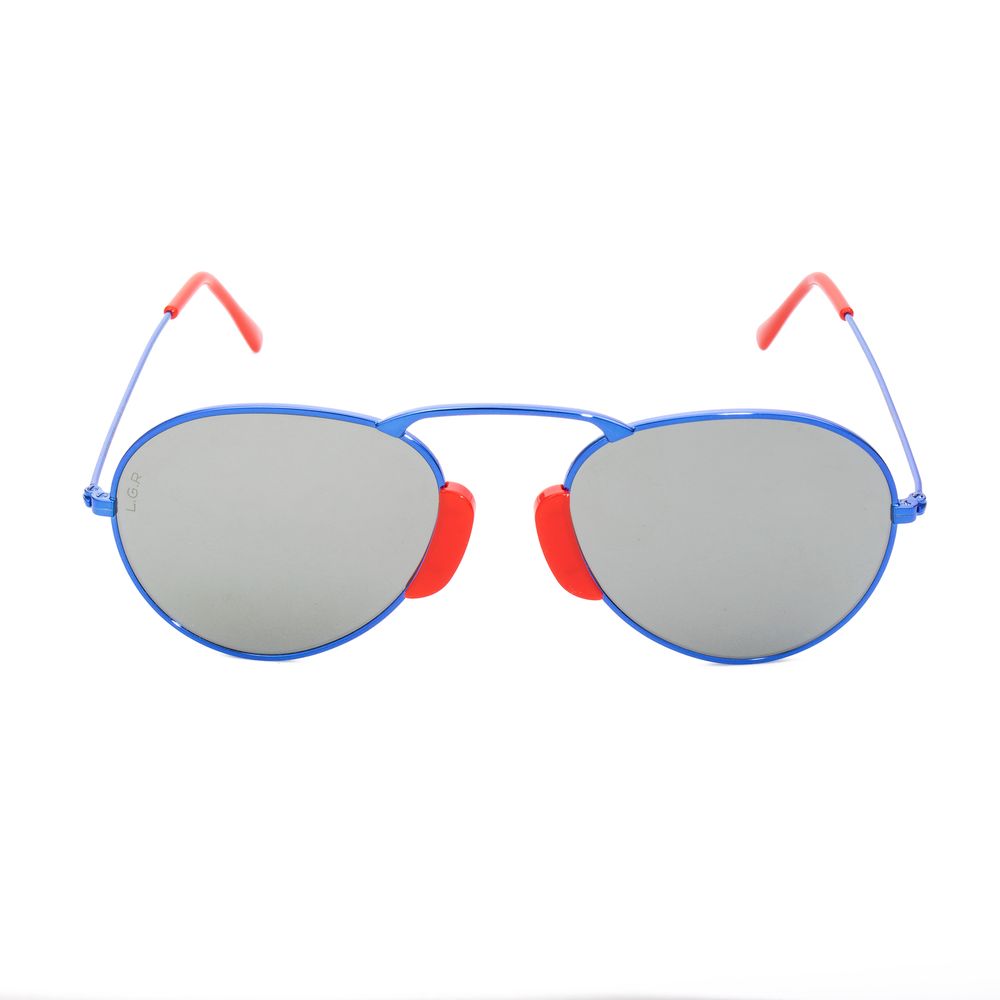 Occhiali da sole in metallo blu LGR
