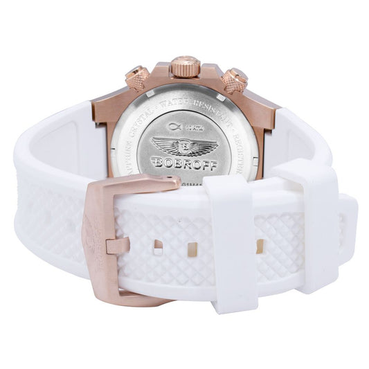 Orologio Bobroff con cinturino in gomma bianca