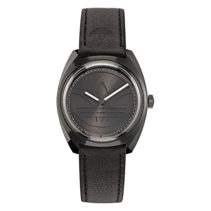 Orologio elegante Adidas in pelle nera
