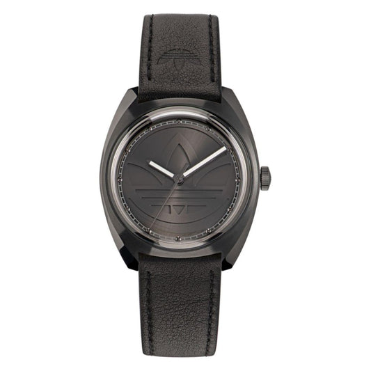Orologio elegante Adidas in pelle nera