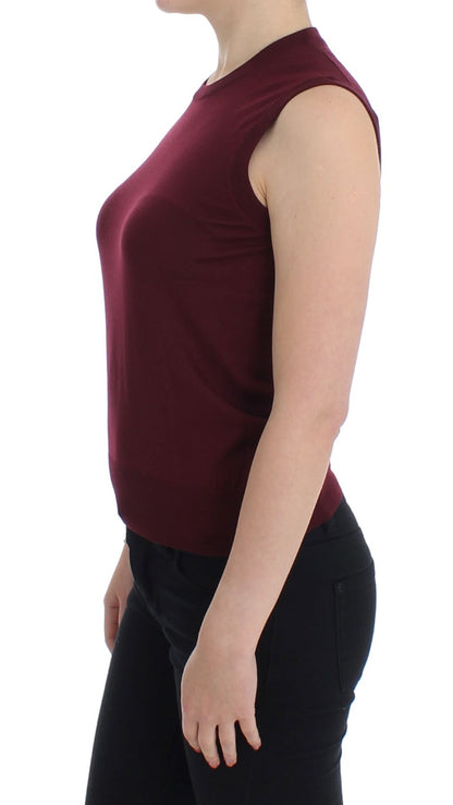 Dolce &amp; Gabbana - Maglione girocollo senza maniche rosso