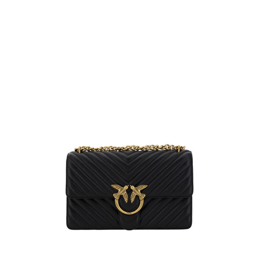 Borsa a tracolla PINKO Bos Taurus in pelle di vitello nera
