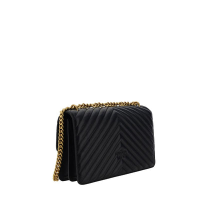 Borsa a tracolla PINKO Bos Taurus in pelle di vitello nera