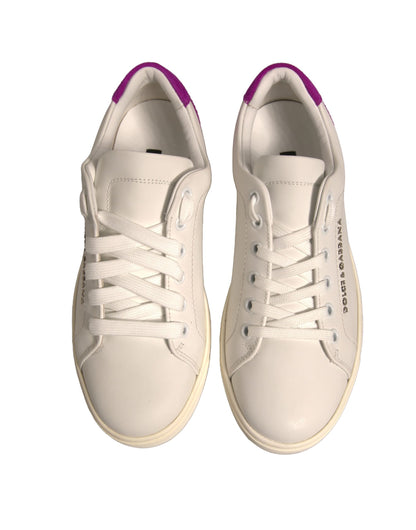 Scarpe da ginnastica basse in pelle scamosciata bianca Dolce &amp; Gabbana
