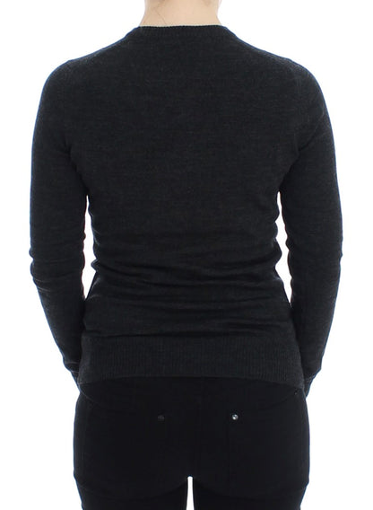 Dolce &amp; Gabbana Maglione Cardigan con Bottoni in Lana Grigia