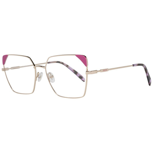 Emilio Pucci Occhiali da vista in metallo e plastica color oro rosa (montature)