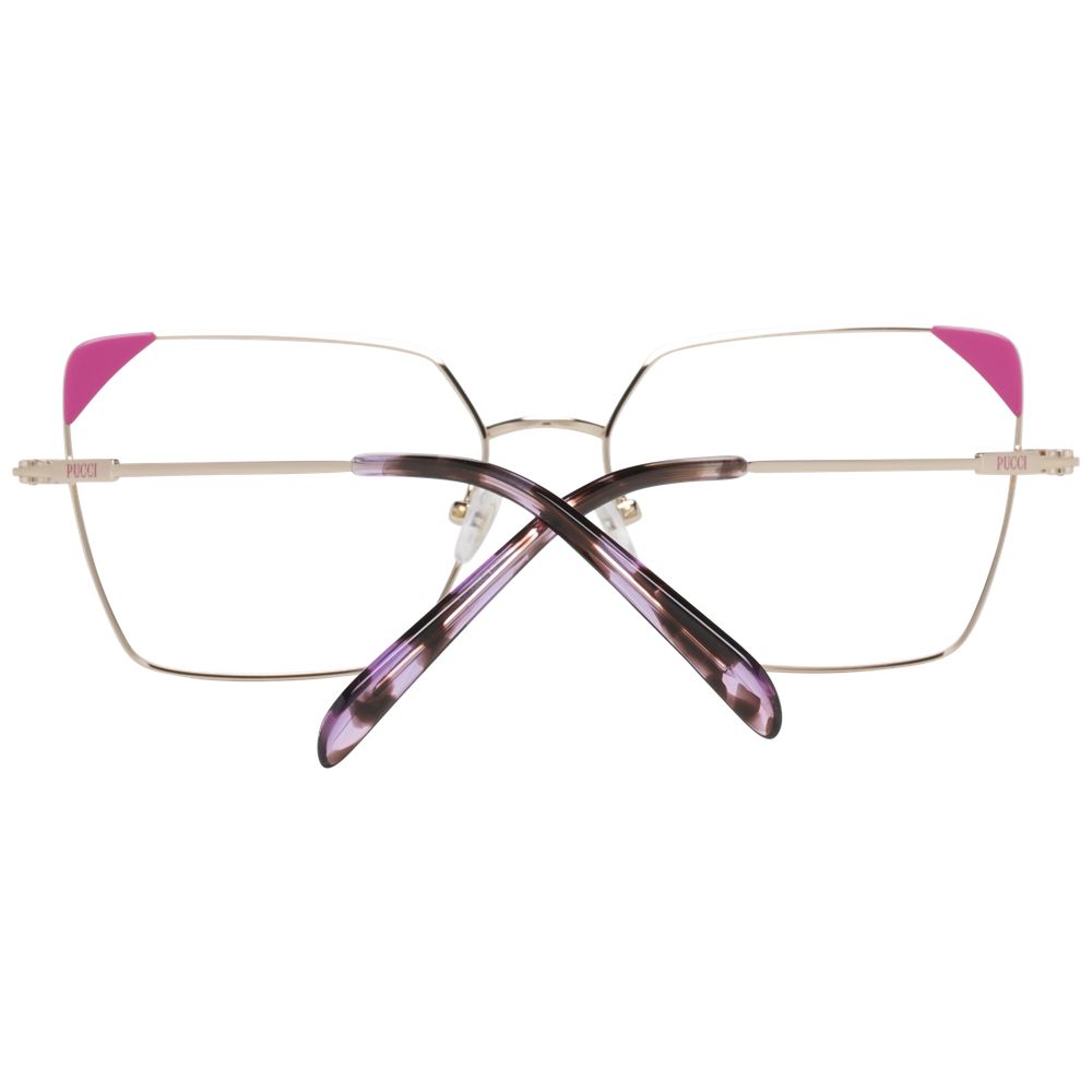 Emilio Pucci Occhiali da vista in metallo e plastica color oro rosa (montature)