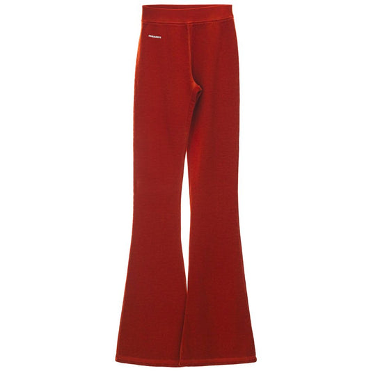 Pantaloni sportivi in ​​cotone rosso Dsquared²