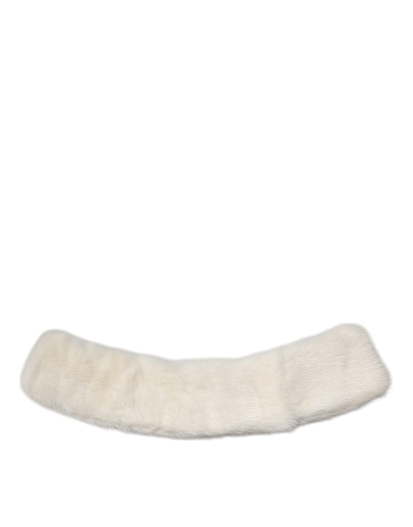 Sciarpa da donna con collo in pelliccia di visone bianco Dolce &amp; Gabbana