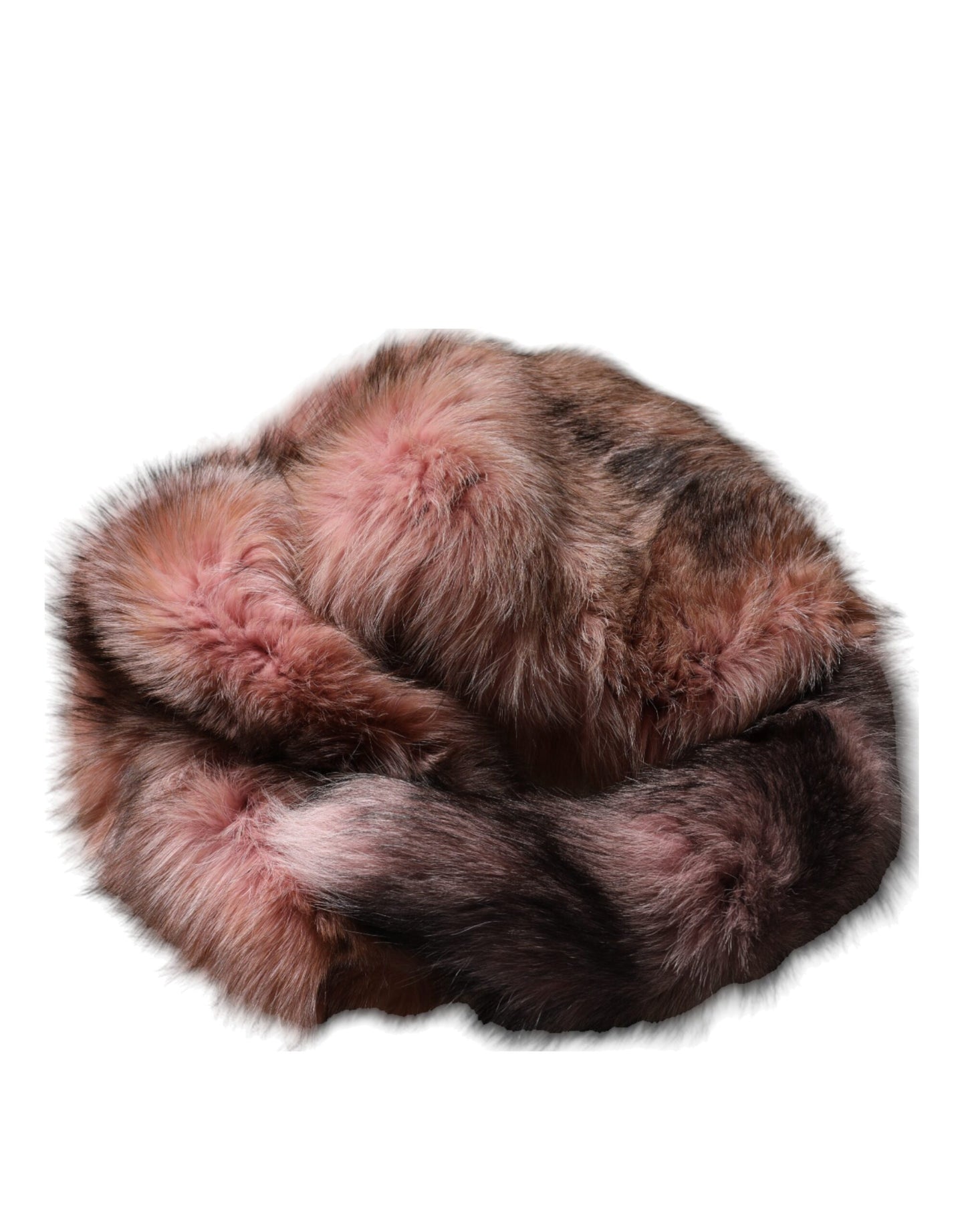Dolce &amp; Gabbana Pink Frost Fox Fur Scaldacollo Sciarpa Invernale
