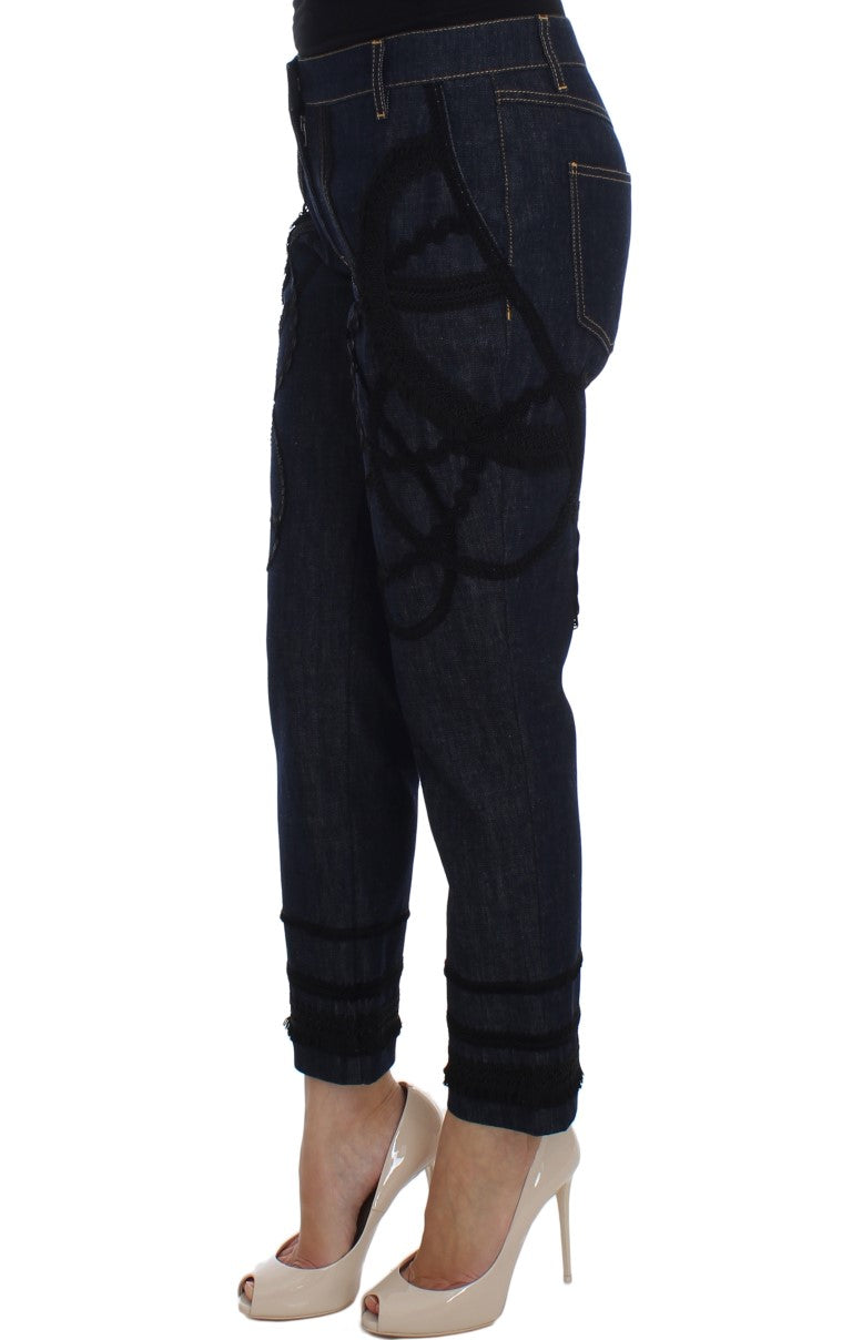 Jeans Torero CAPRI in cotone denim blu Dolce &amp; Gabbana