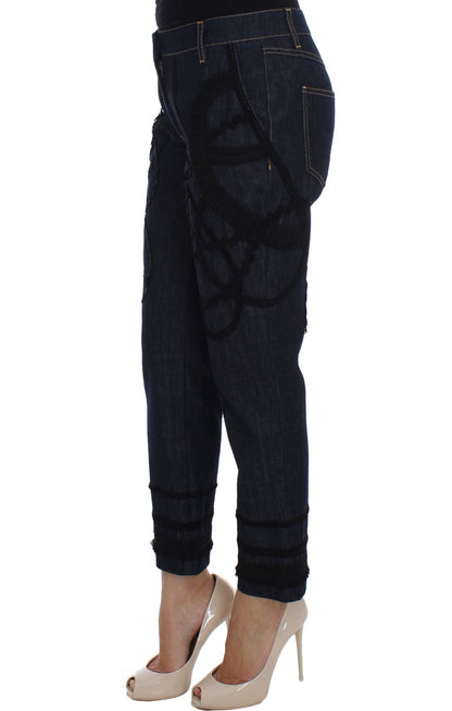 Jeans Torero CAPRI in cotone denim blu Dolce &amp; Gabbana